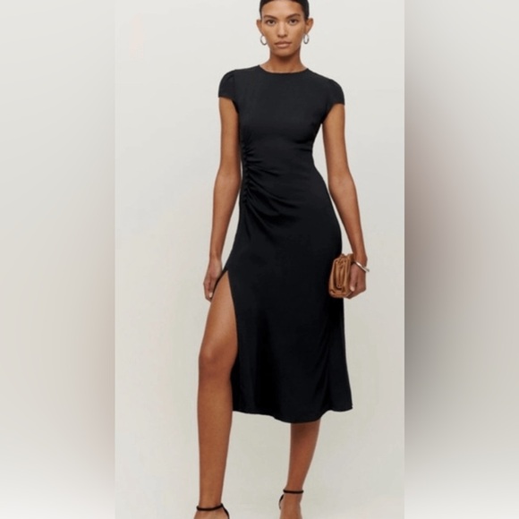 Reformation Frasier Dress in Black - Size 2 - Picture 2 of 11